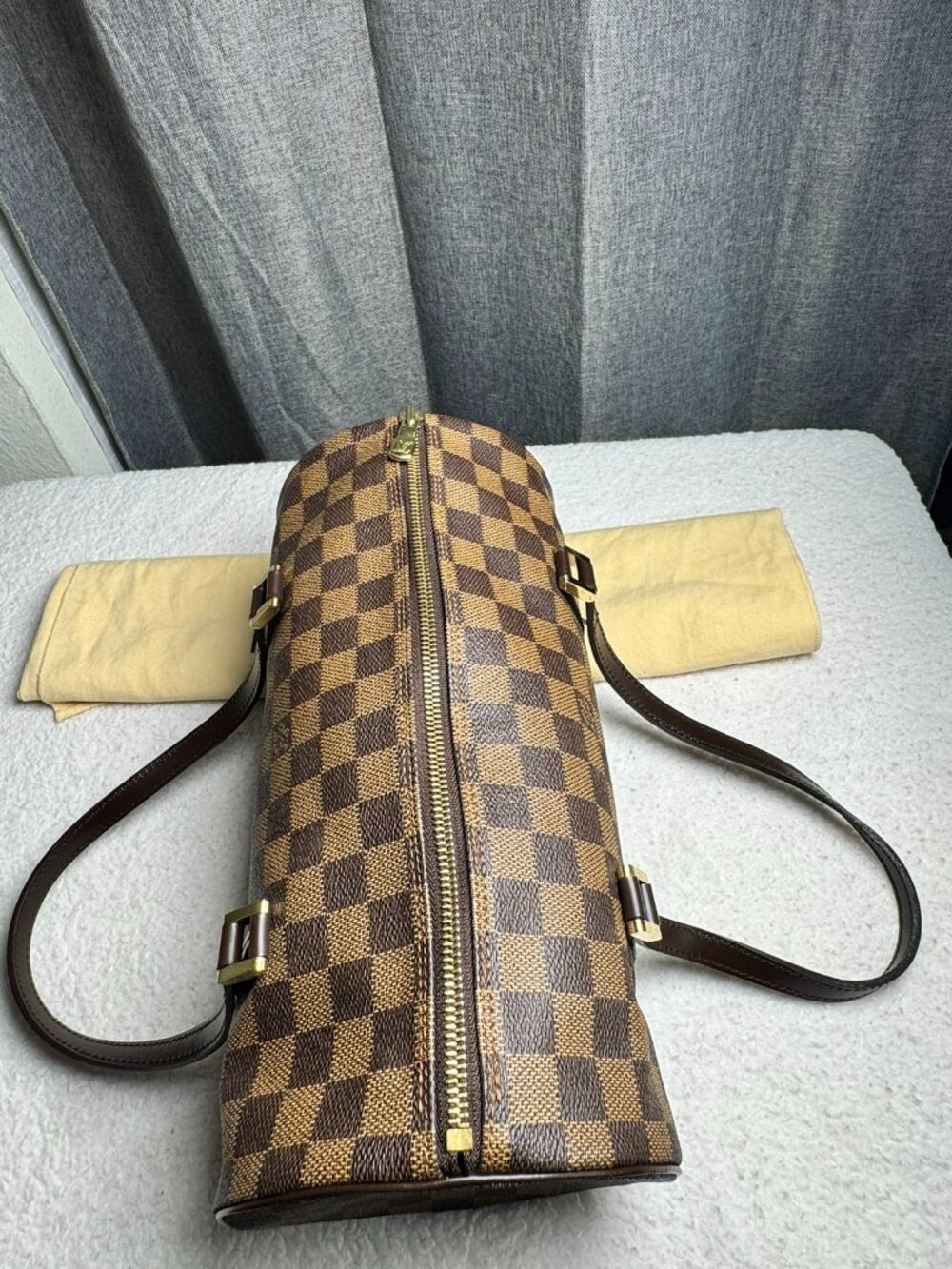LOUIS VUITTON Authentic Papillon 30 in Damier Ebene - Picture 12 of 14